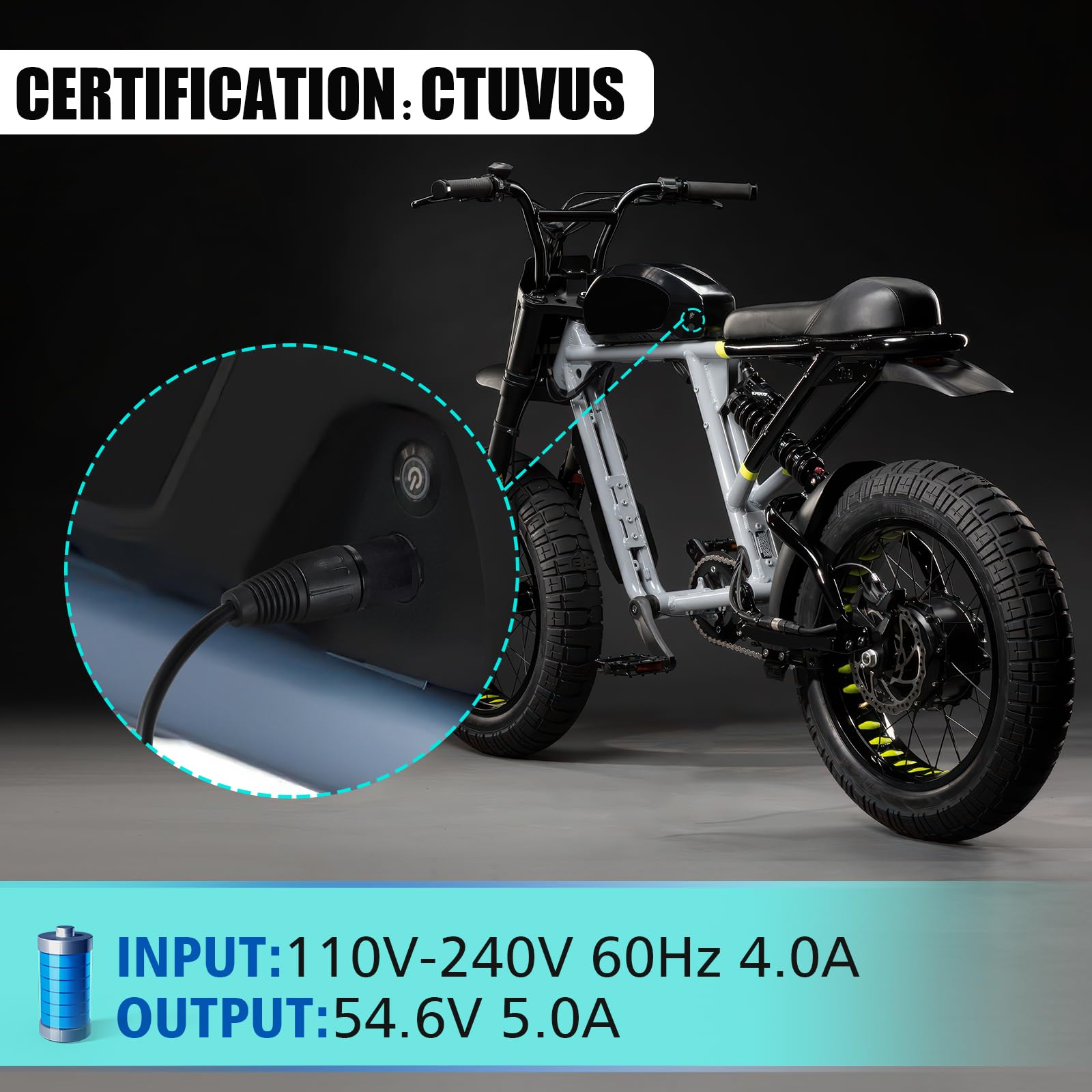 SUPER73 電動自転車用充電器 Battery Charger 54.6V 5A | Super73